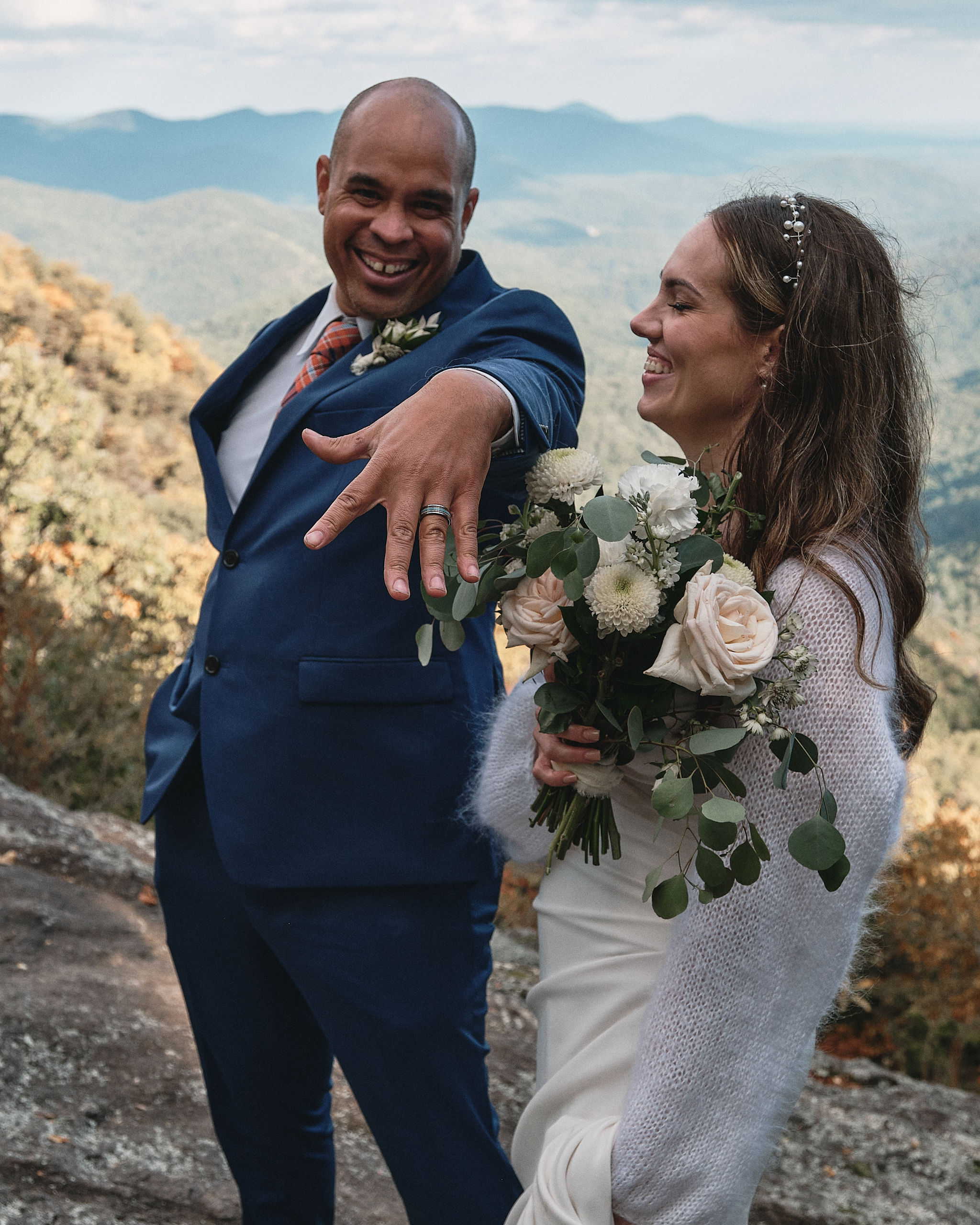 Couple showing so much joy as they chose to elope.