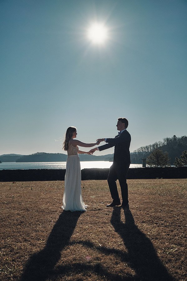 Eloping couple has first dance