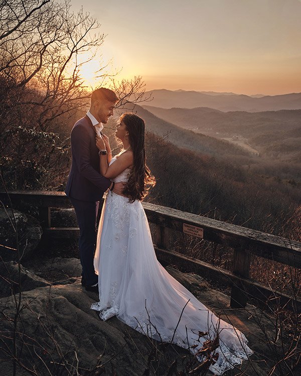 North Georgia Mountains Sunset Elopement