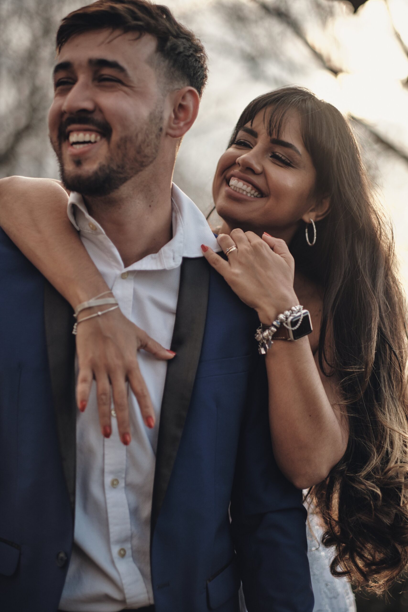 Couple Smiling and Laughing