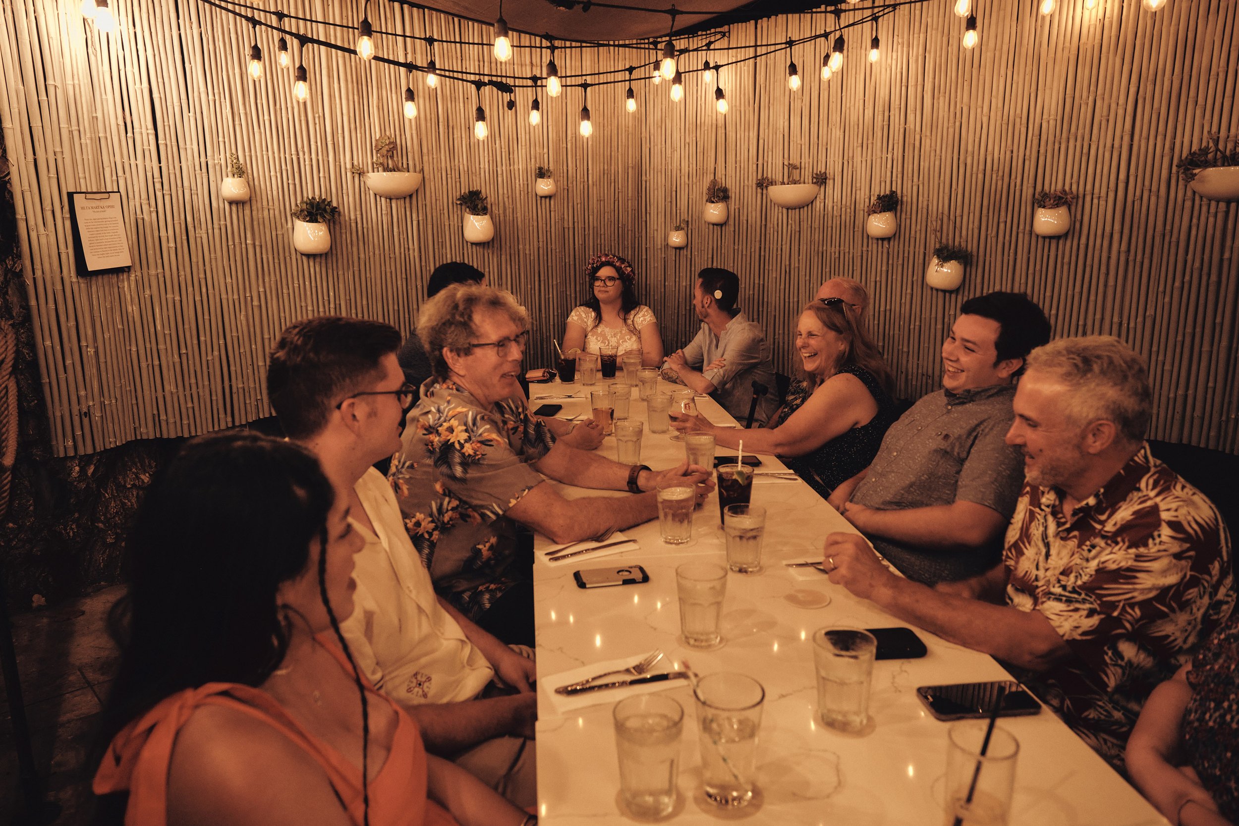 Hawaii elopement reception