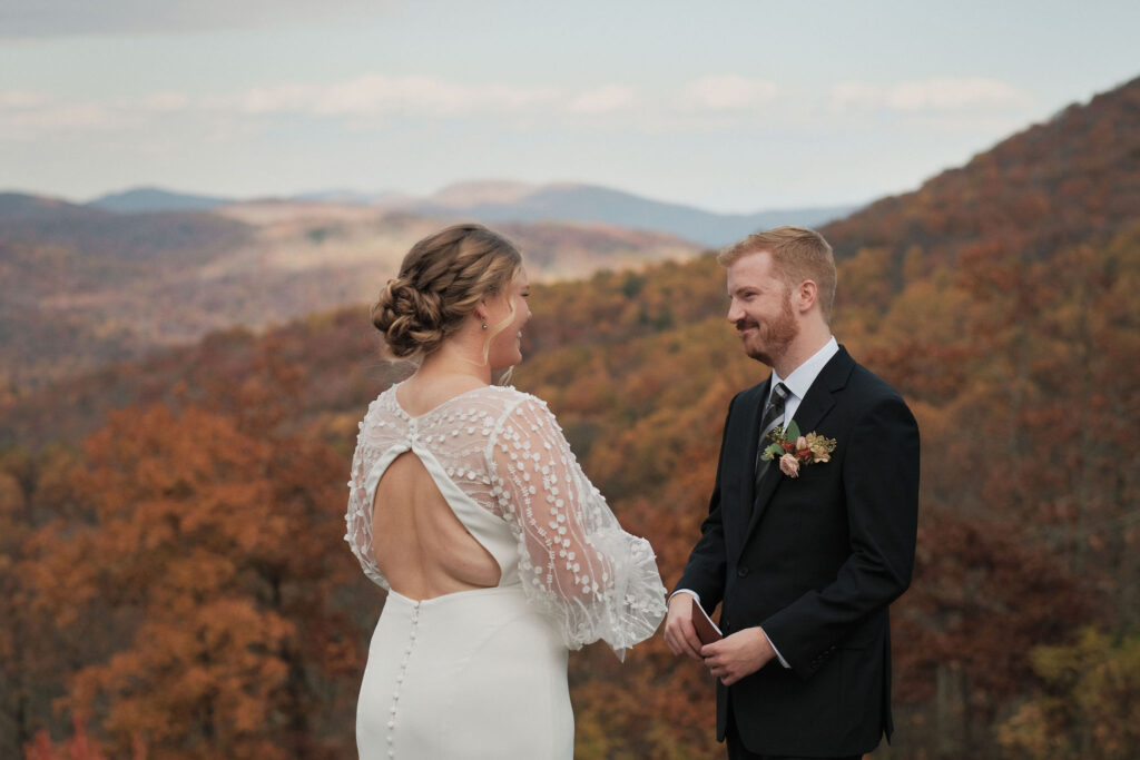 Fall elopement in the mountains