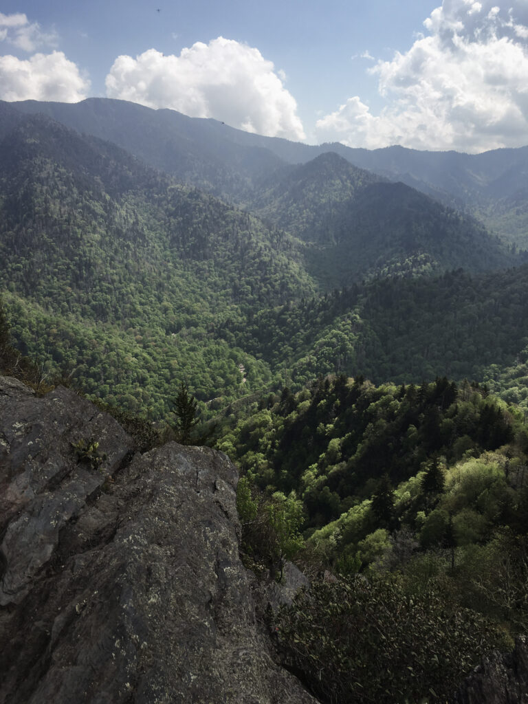 View of the Great Smoky Mountains in Tennessee.