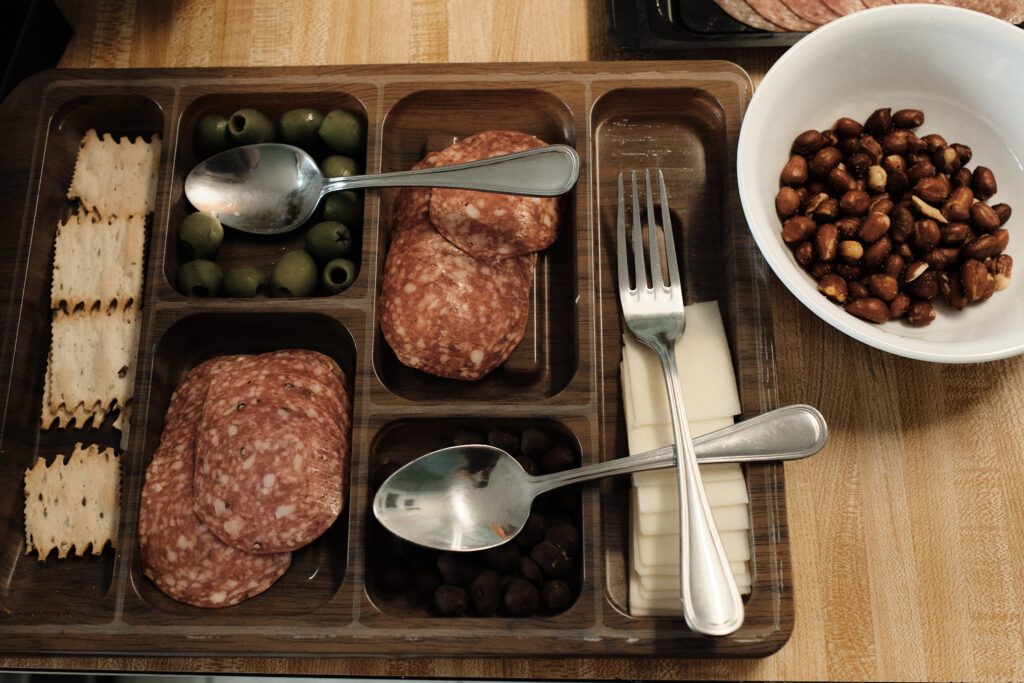 Charcuterie board for a wedding day