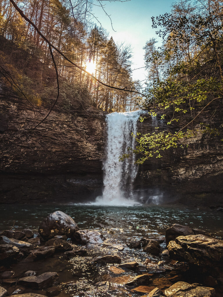 Golden Light at Cherokee Falls in Cloudland Canyon State Park