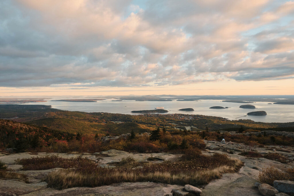 Acadia National Park Overlook at sunrise