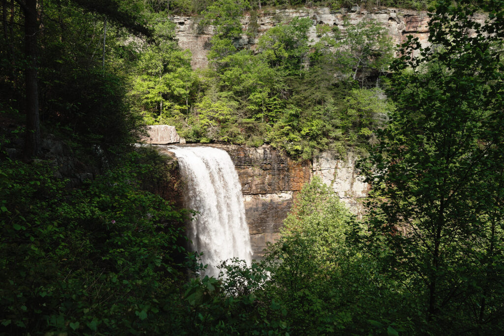 120 foot waterfall at Lula Lake for an elopement