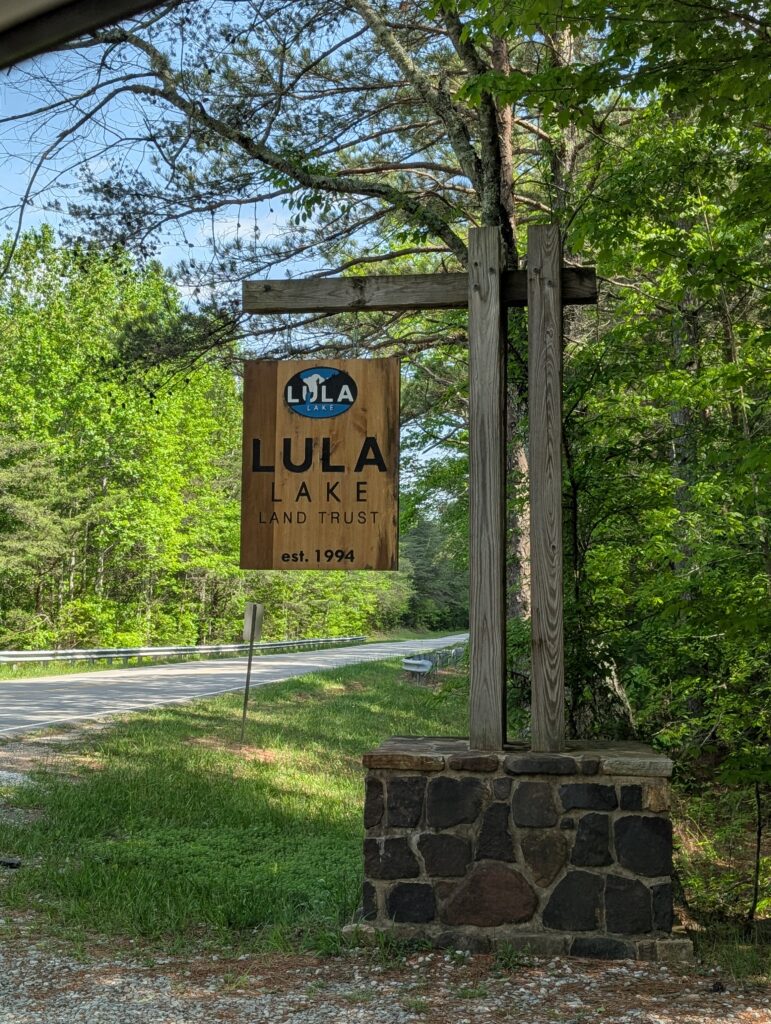 Lula Lake Land Trust sign