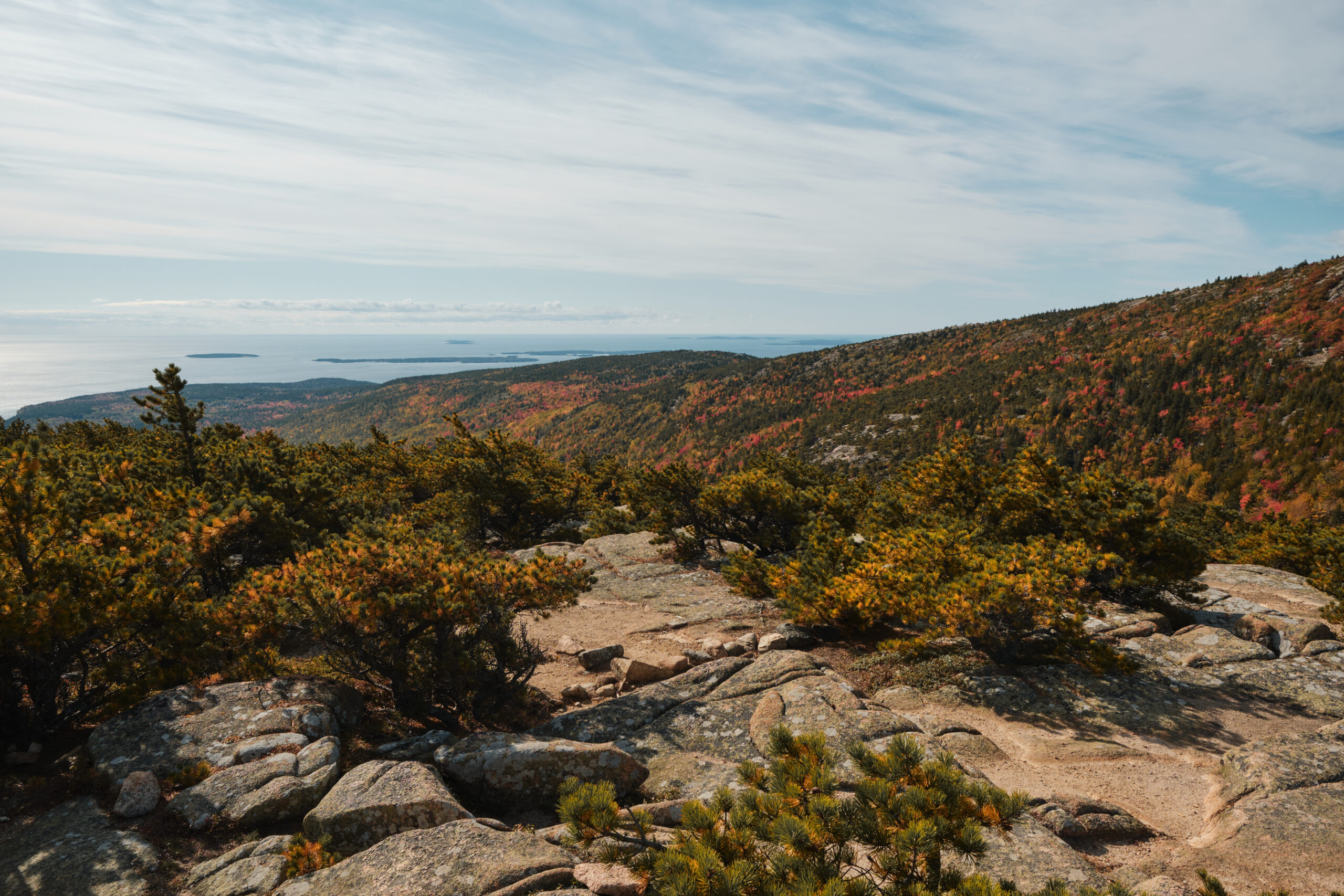 Mountain views looking at the fall colors