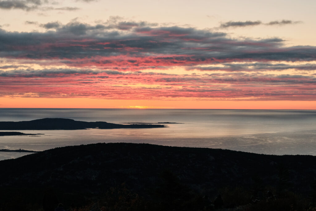Sunrise at Cadillac Mountain in Acadia National Park